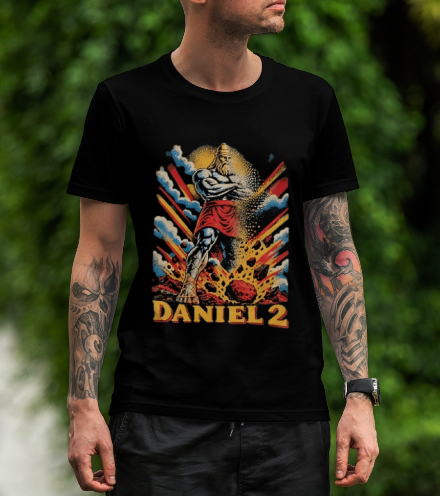 Daniel 2 Statue Nebuchadnezzar Dream Comic Explosion T-Shirt