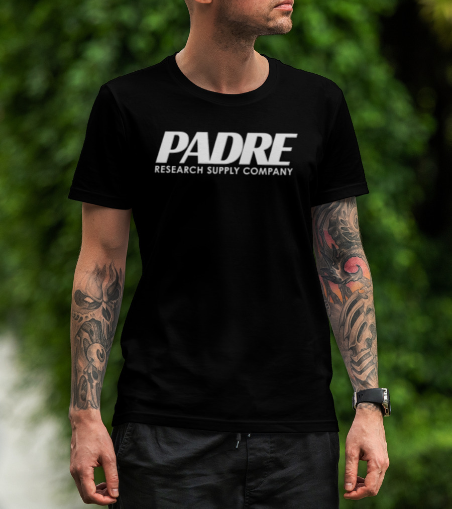 PADE Research Supply Company White Black T-Shirt