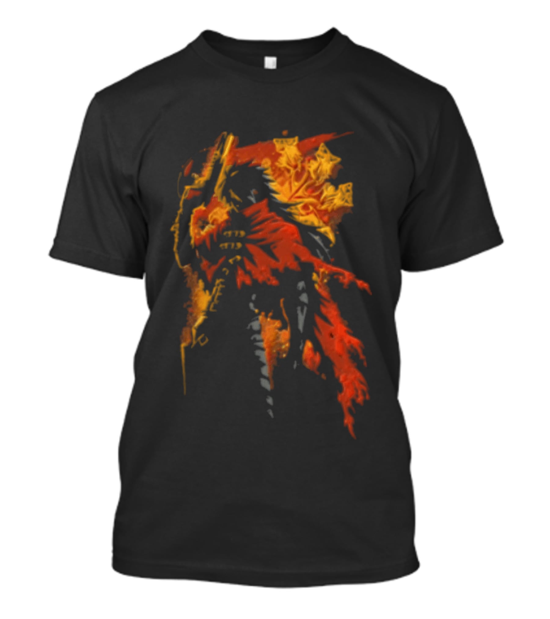 Hellsing Alucard Anime Red Cloak Gun Pose T-Shirt