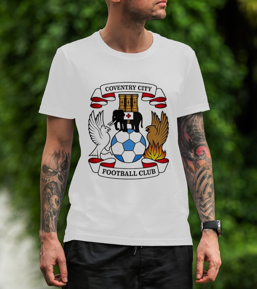 Coventry City Football Club Crest Elephant Phoenix Football T-Shirt