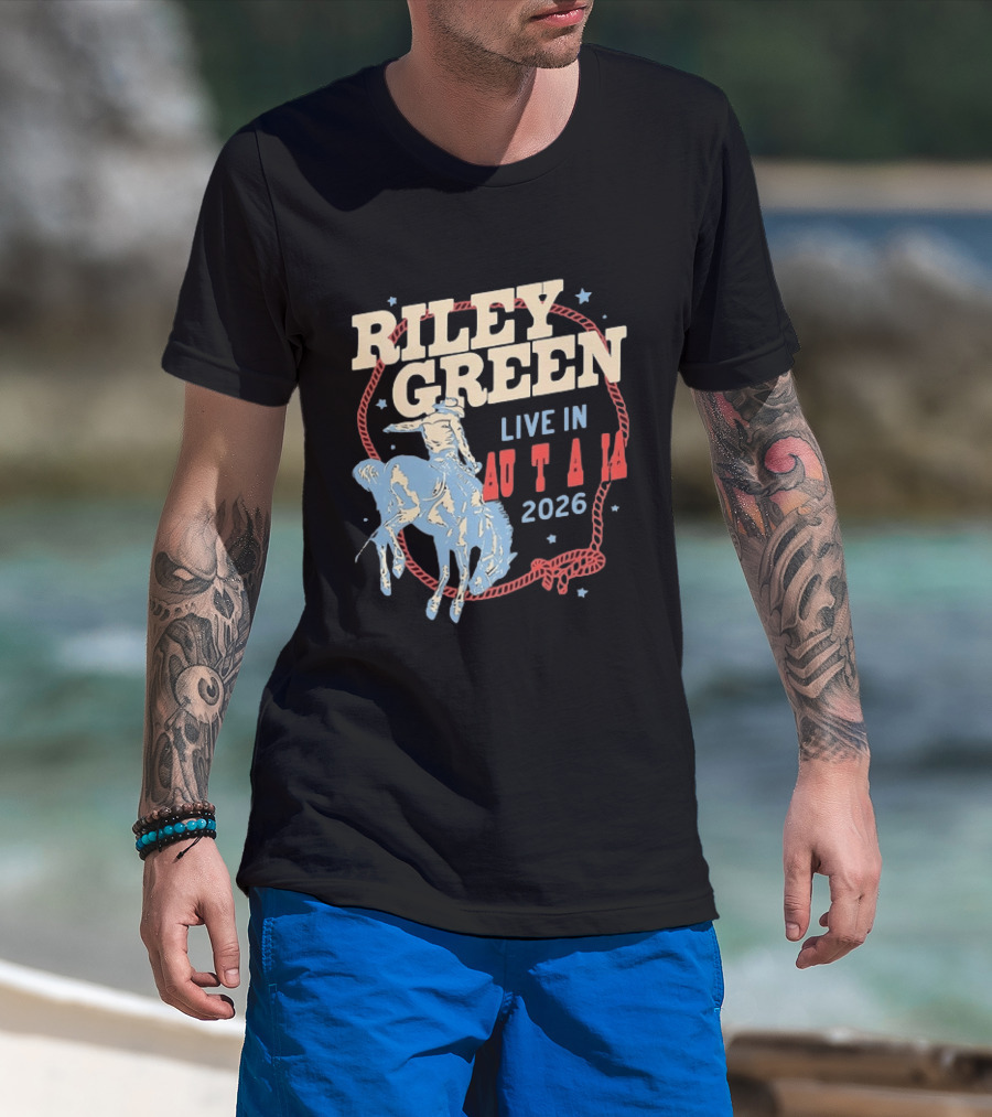 Riley Green Live In Australia 2026 Country Music Cowboy Rodeo T-Shirt