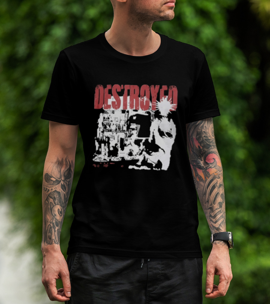 Sacred Reich Destroyed 1993 Ruined Building Spiky Figure T-Shirt