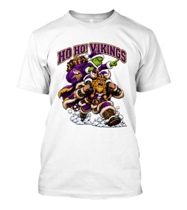 Ho Ho Vikings Grinch Christmas Minnesota Football T-Shirt