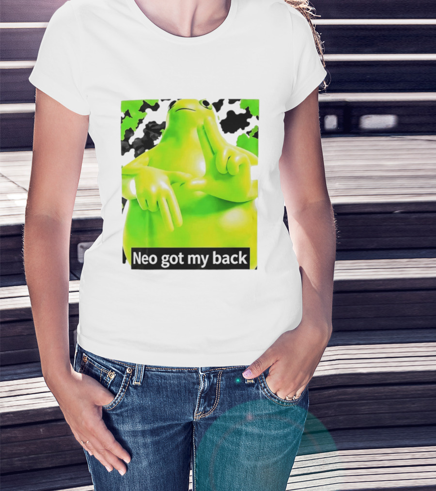 Neo Got My Back Green Frog Meme T-Shirt