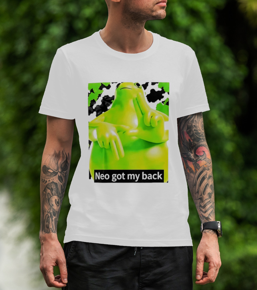 Neo Got My Back Green Frog Meme T-Shirt