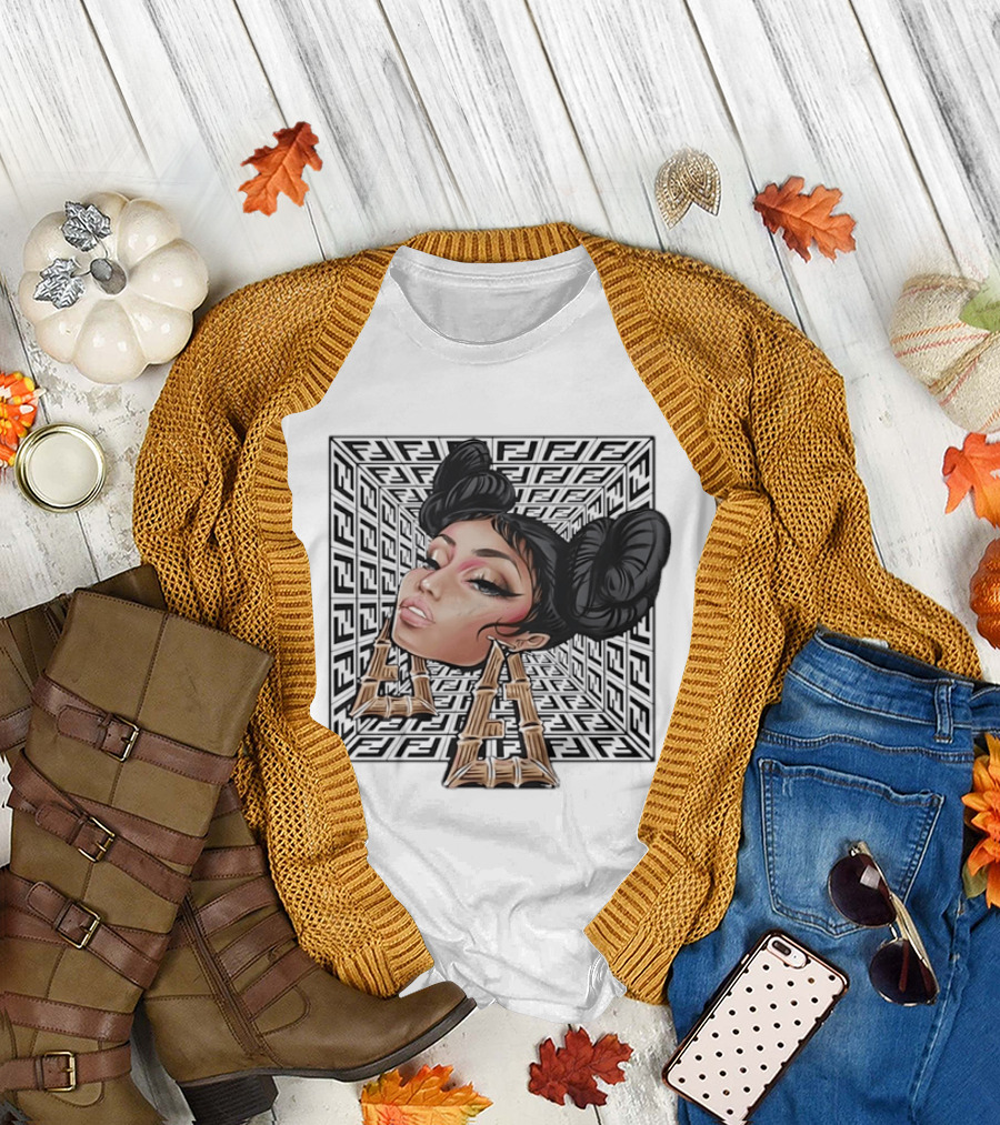 Nicki Minaj Fendi Collaboration Bamboo Earrings Hip Hop T-Shirt