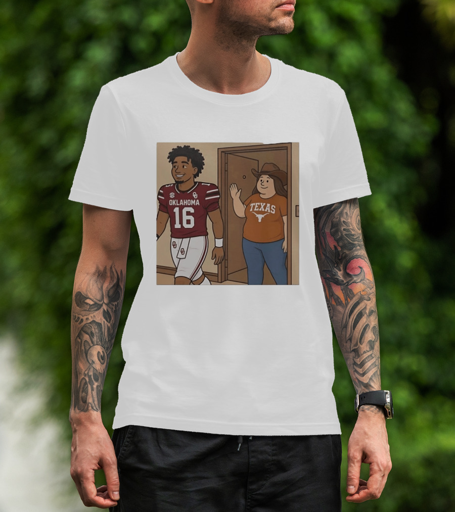 Oklahoma Sooners 16 Vs Texas Longhorns Football SEC Rivalry T-Shirt