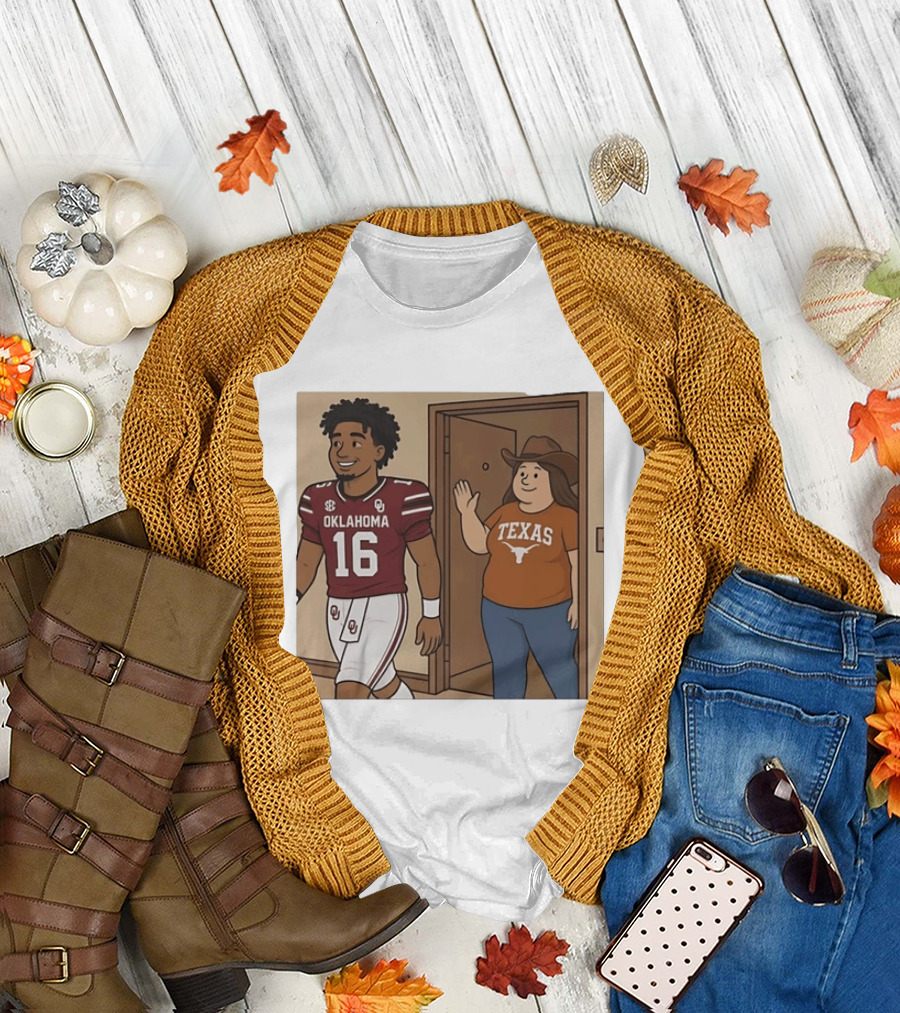 Oklahoma Sooners 16 Vs Texas Longhorns Football SEC Rivalry T-Shirt