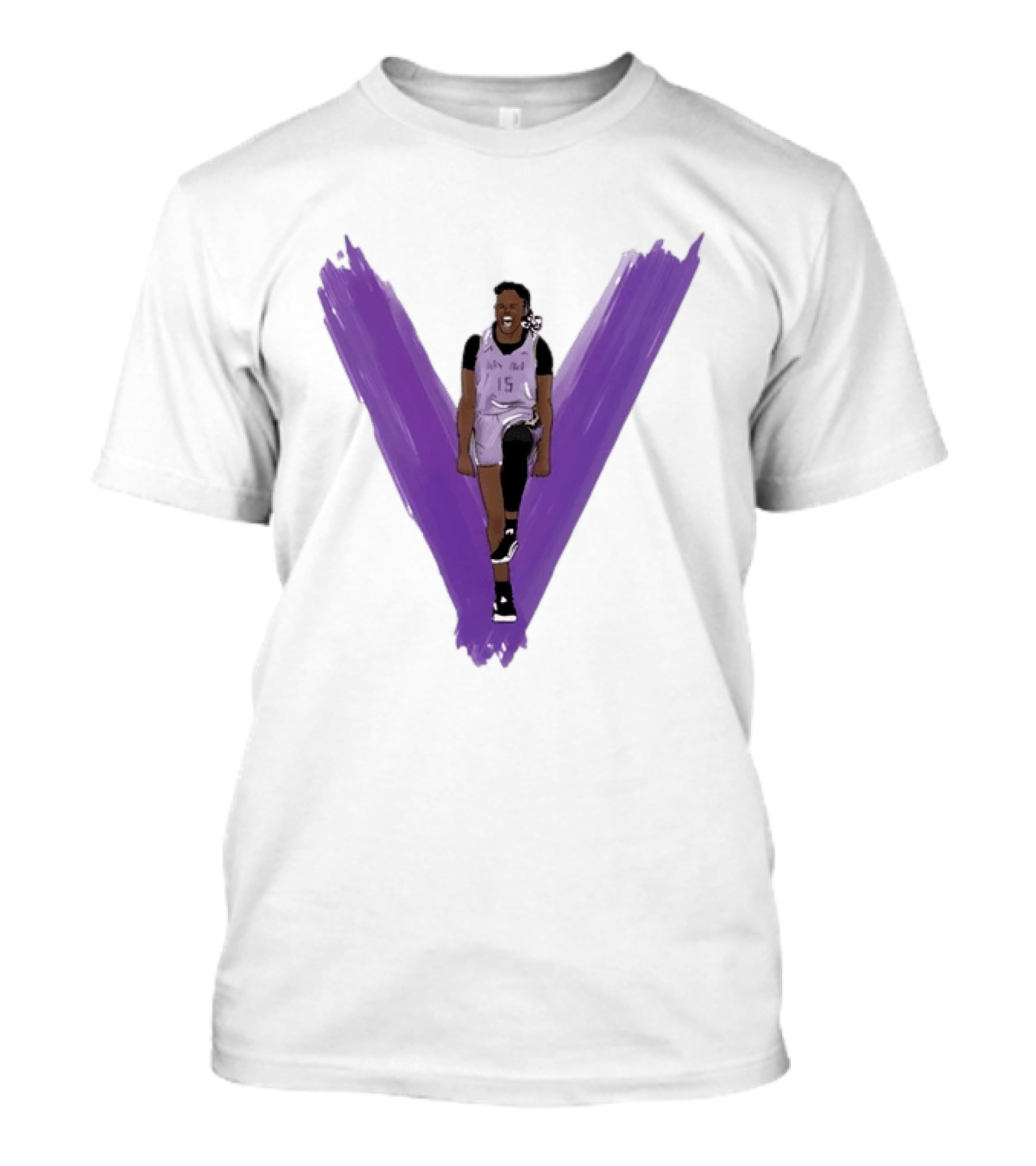 Tiffany Hayes Los Angeles Sparks 15 WNBA Basketball Player Purple V T-Shirt