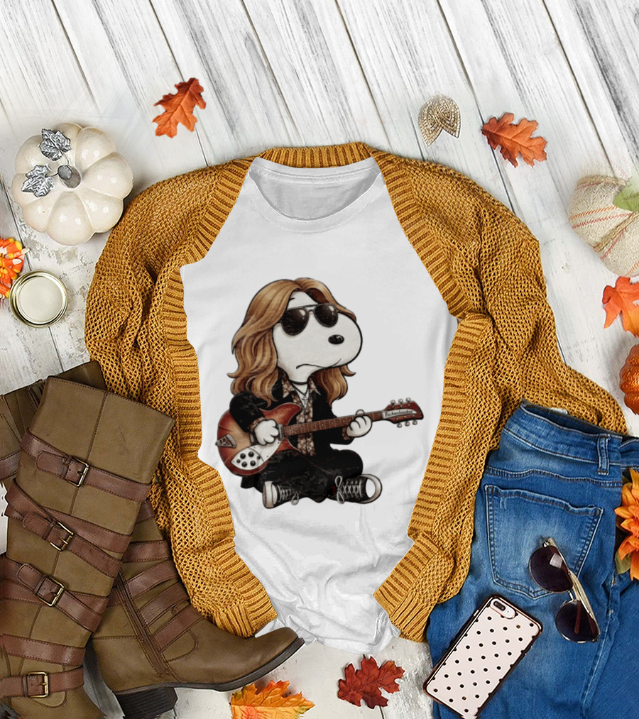 Tom Petty Snoopy Rickenbacker Guitar T-Shirt