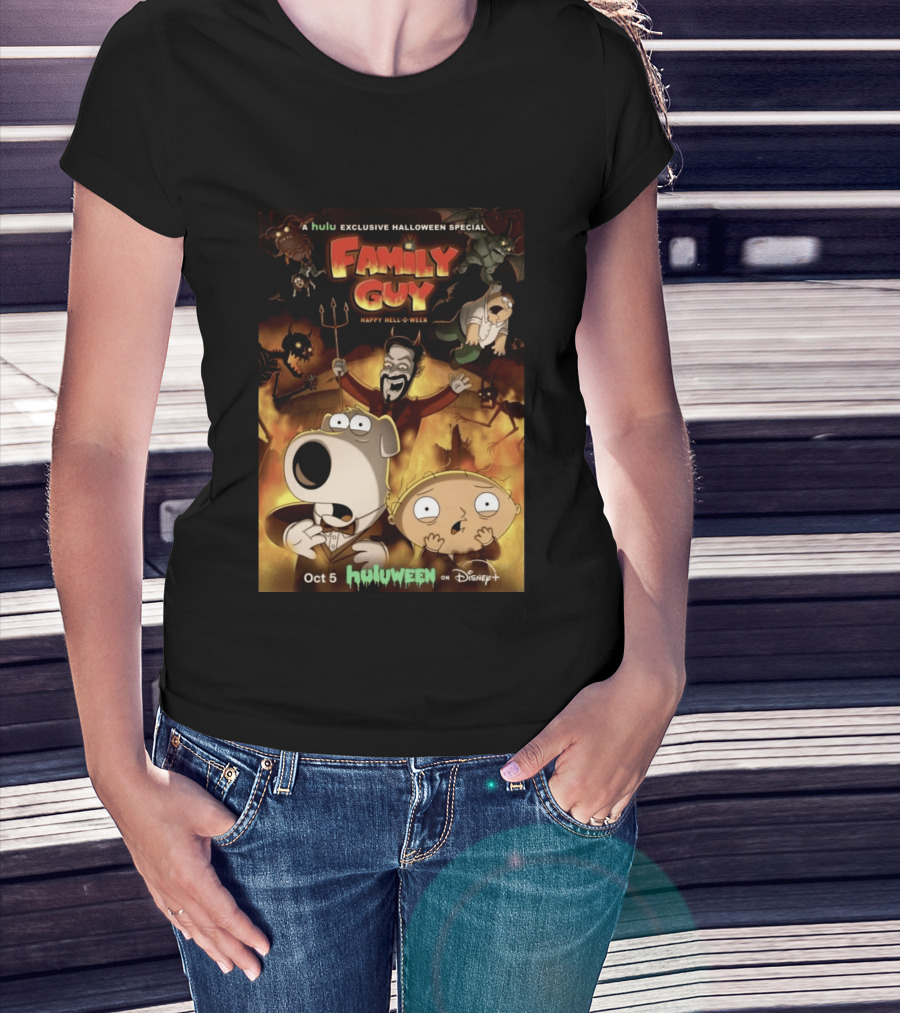 Hulu Exclusive Halloween Special Family Guy Happy Hell O Ween Oct 5 Huloween On Disney Plus T-Shirt