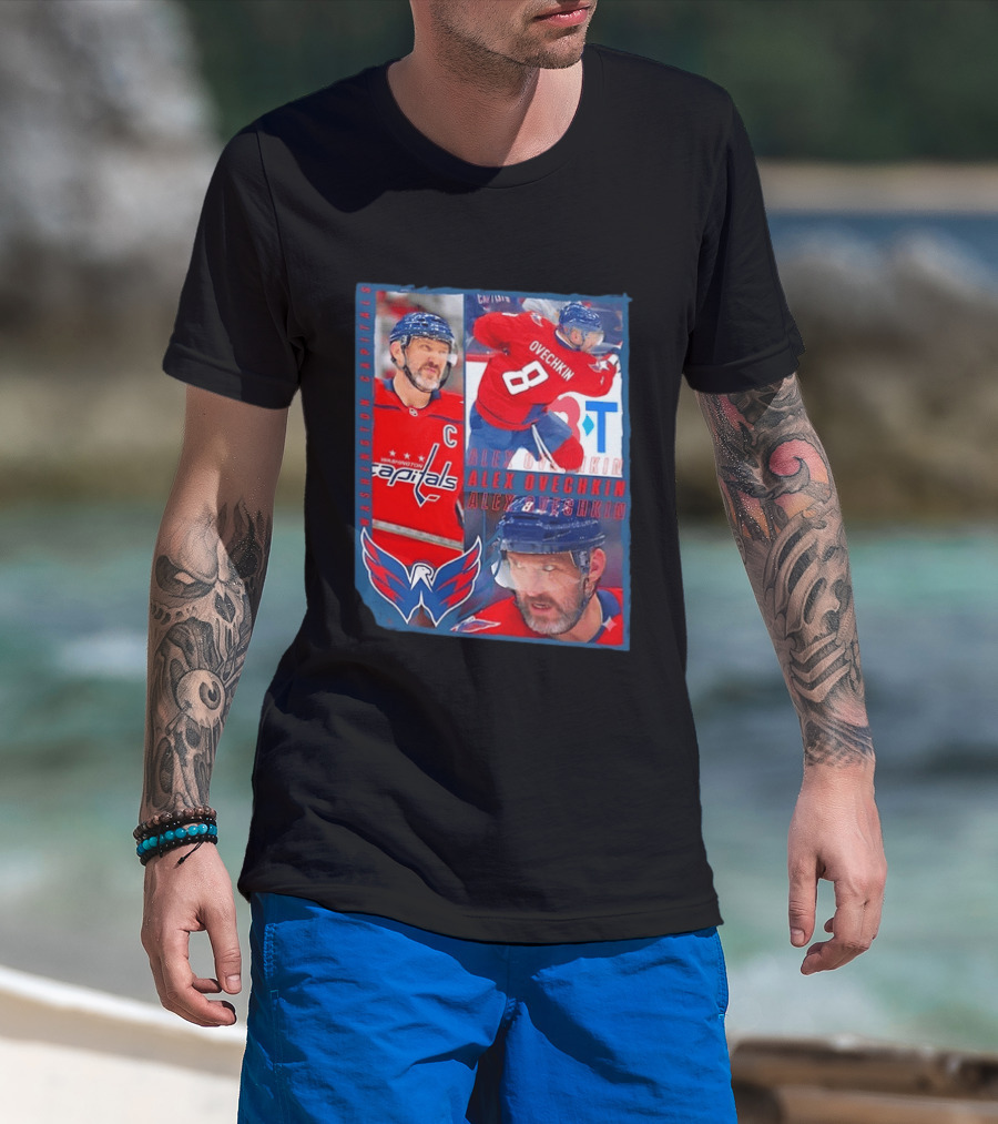 Alex Ovechkin Washington Capitals 8 NHL Hockey Legend Memorabilia T-Shirt