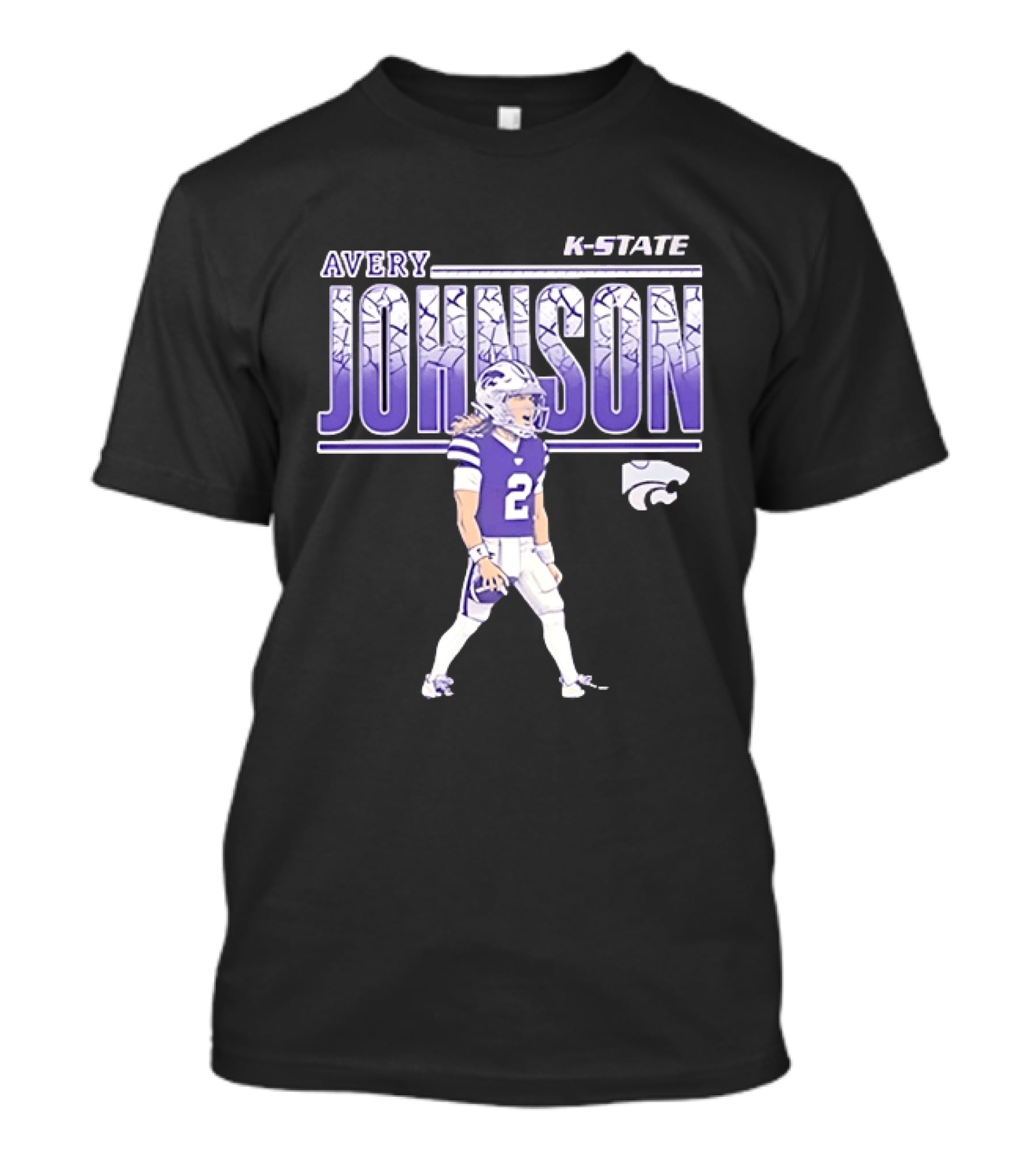 Avery Johnson K State Wildcats Number 2 Football Player T-Shirt
