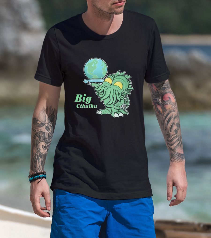 Big Cthulhu Holding The World Lovecraft T-Shirt