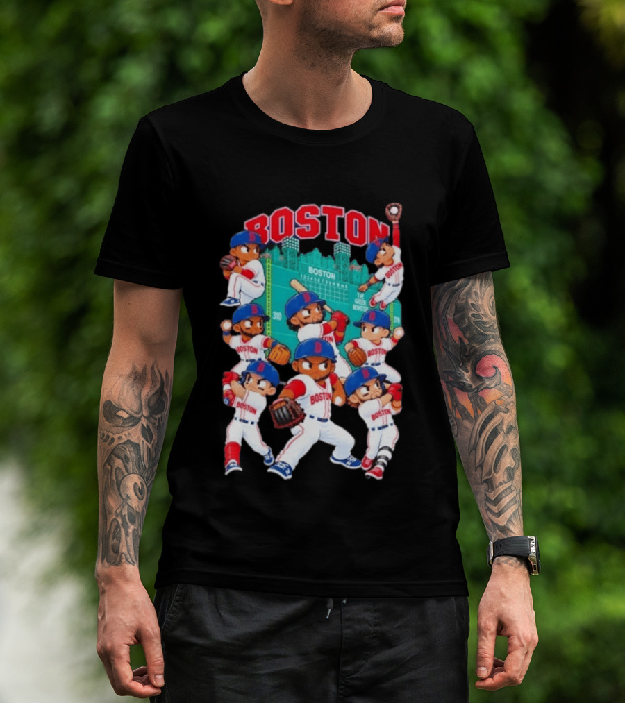 Boston Red Sox Fenway Park Animated Characters 2026 Postseason T-Shirt