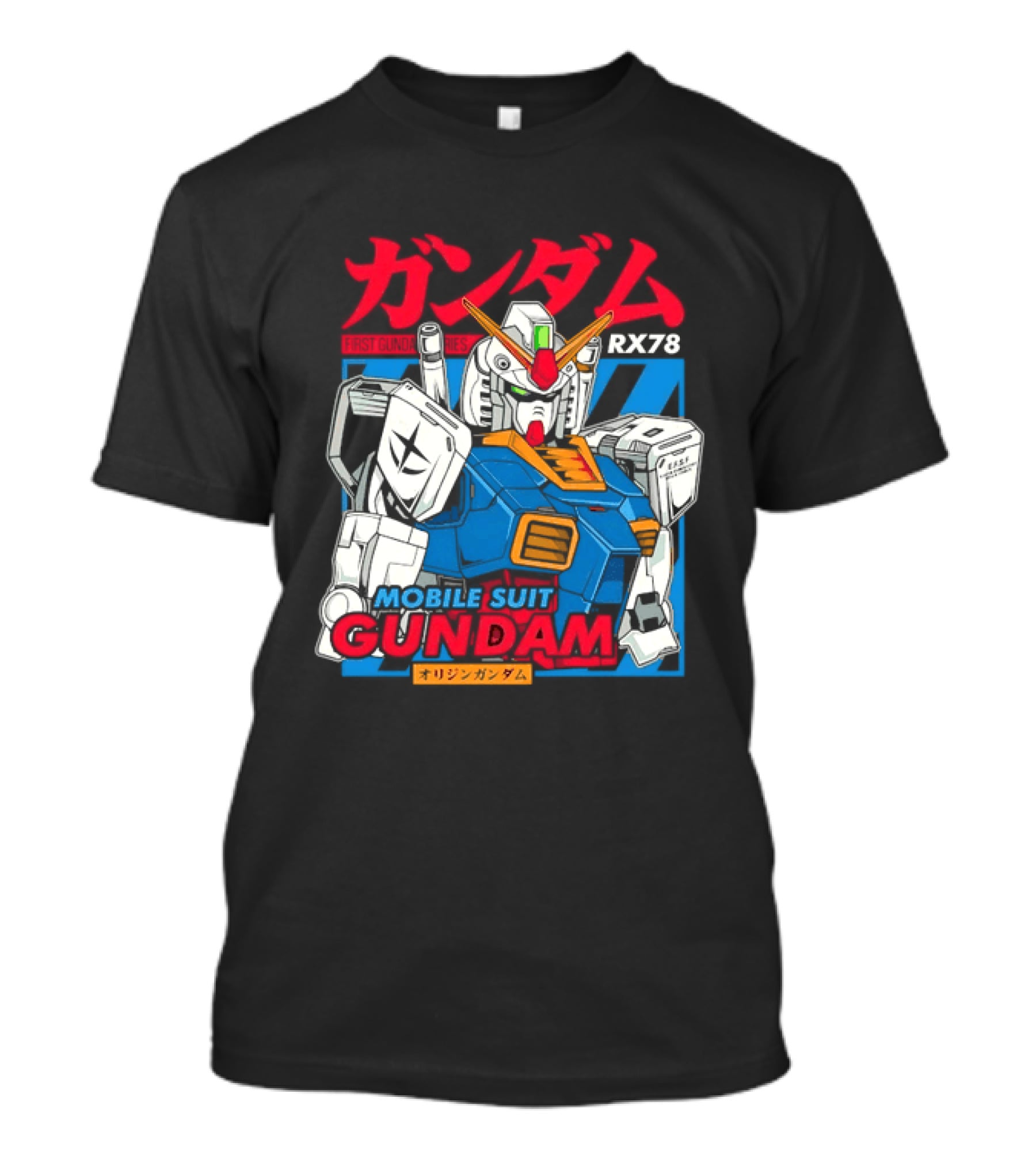 Mobile Suit Gundam RX 78 Iconic First Series Japanese Kanji T-Shirt