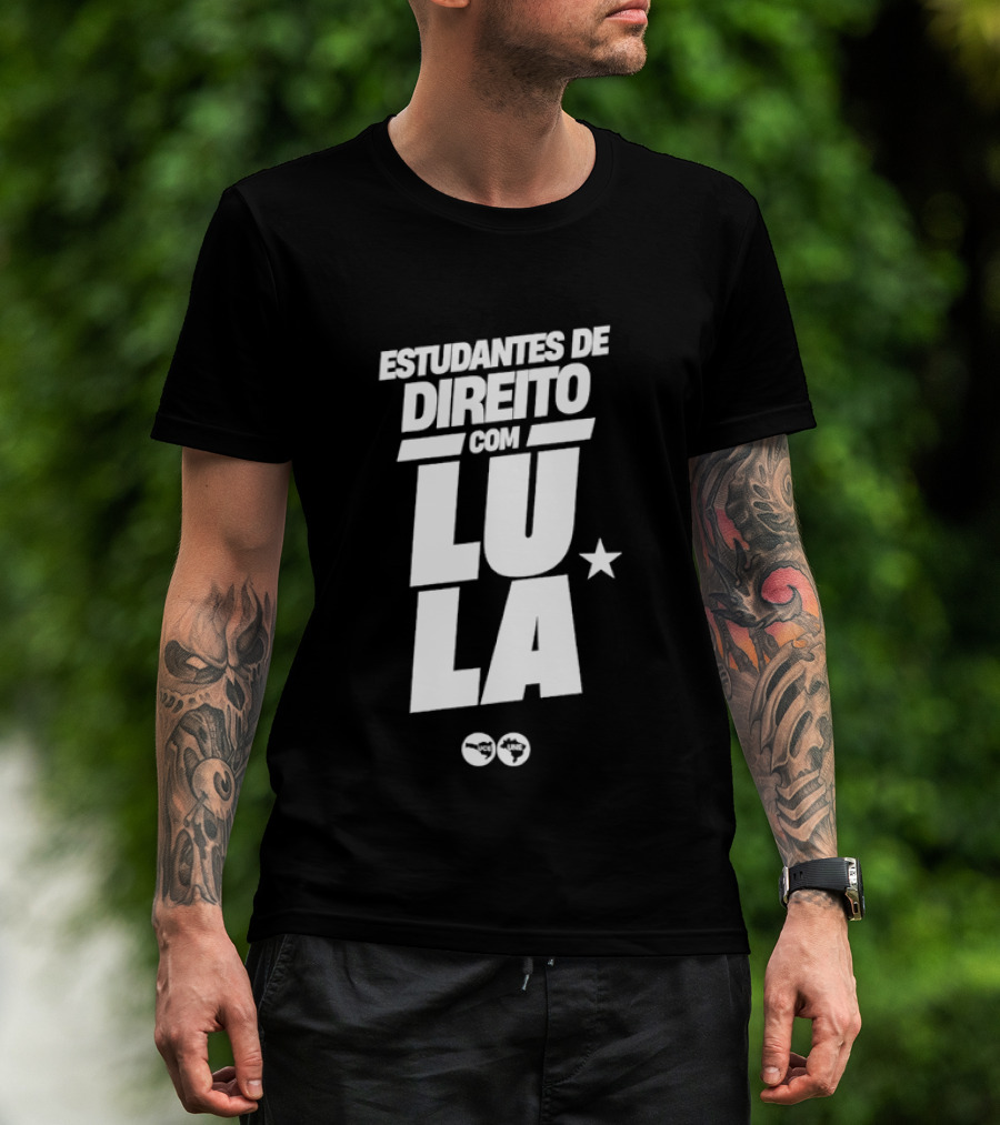 Estudantes De Direito Com Lula Brasil Política Estrela T-Shirt