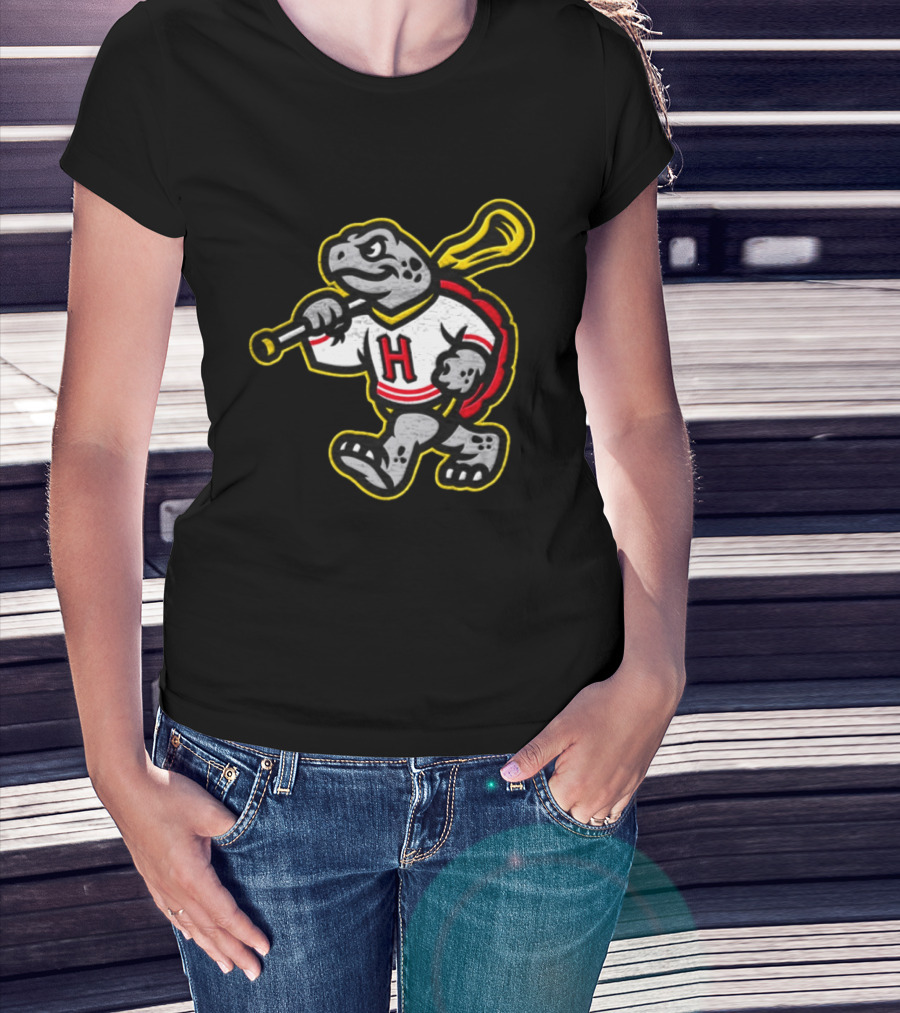 University Of Maryland NCAA Grey Terrapin Mascot Holding Bat T-Shirt