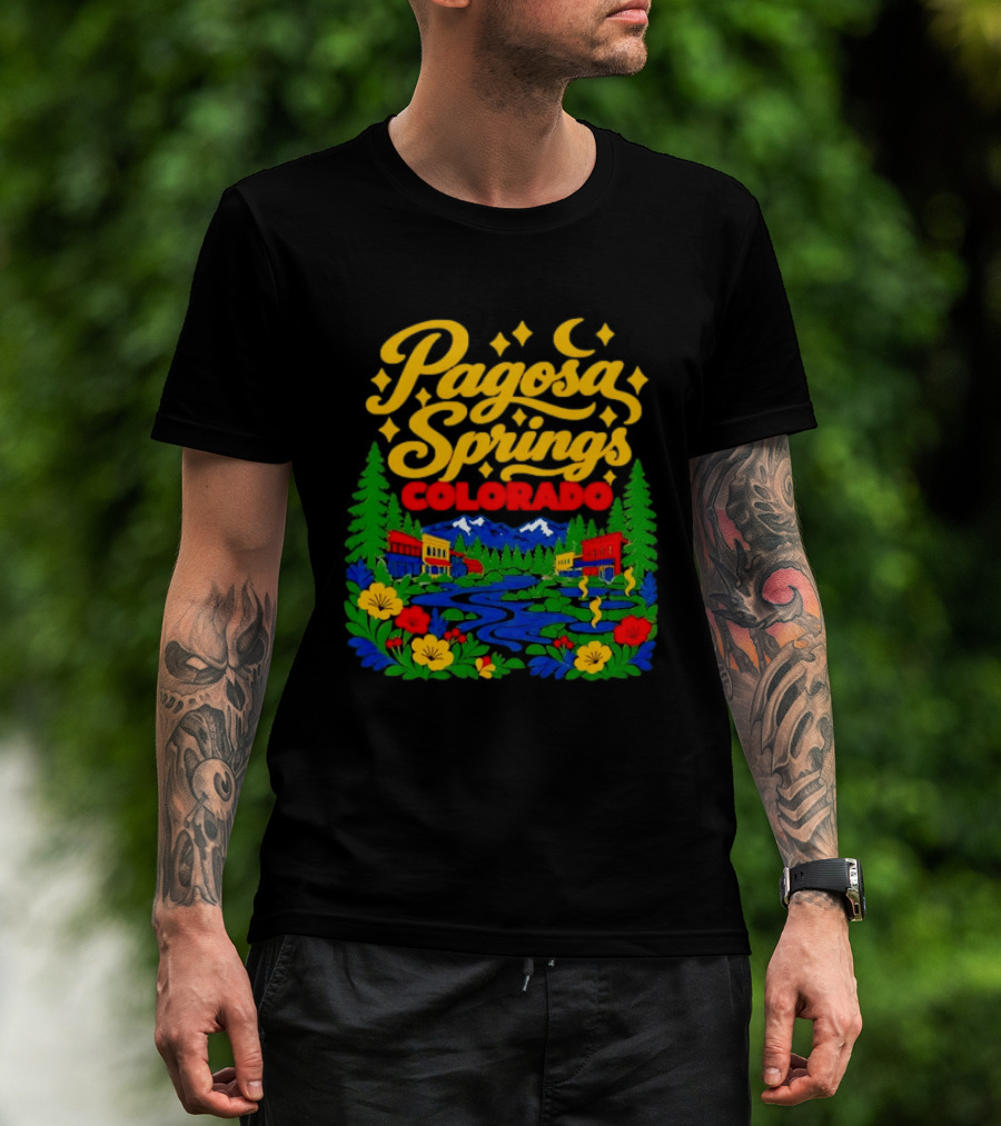 Pagosa Springs Colorado Scenic Nature And Village T-Shirt