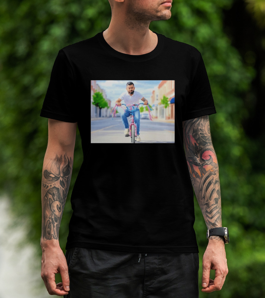 Virat Kohli Riding A Small Bicycle Cricket T-Shirt
