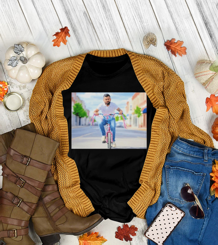 Virat Kohli Riding A Small Bicycle Cricket T-Shirt