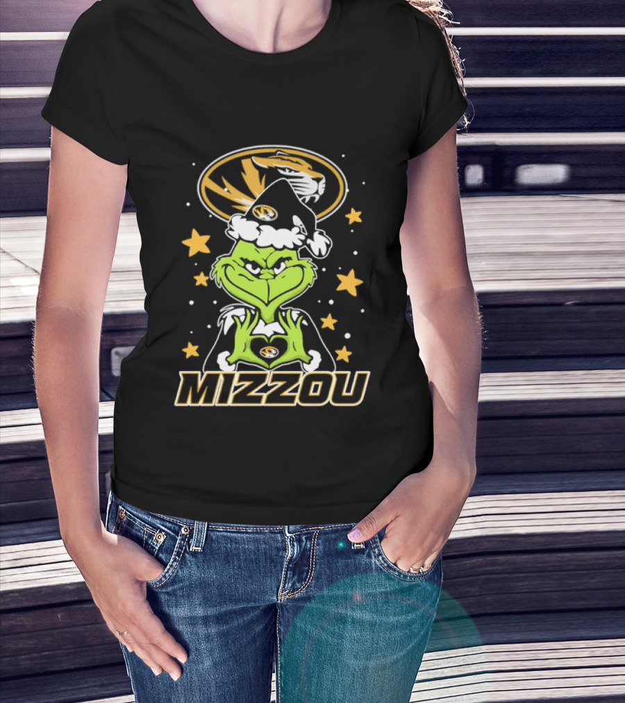 Mizzou Tigers Grinch Christmas NCAA College Football T-Shirt