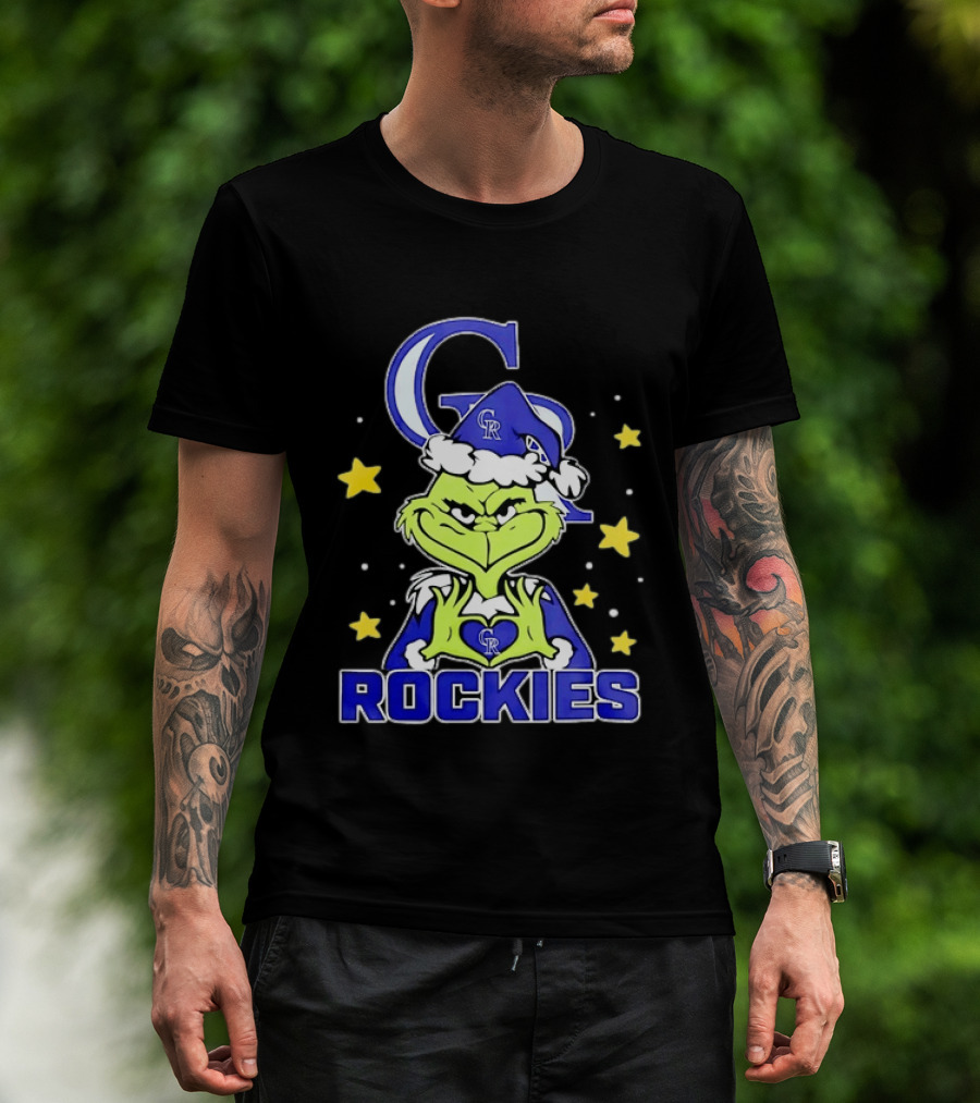 Grinch Colorado Rockies Christmas 2026 I Hate Everybody Except Rockies T-Shirt