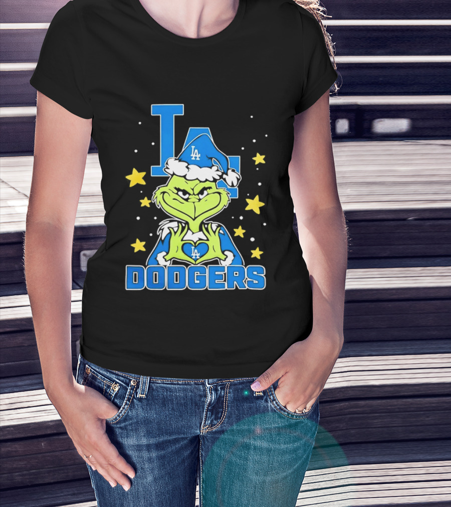 Grinch Los Angeles Dodgers Christmas 2026 Love LA Dodgers T-Shirt