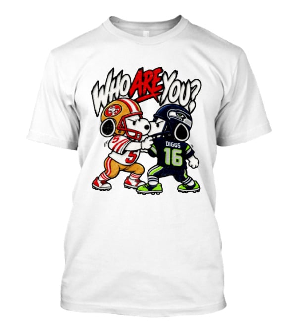 Who Are You Snoopy Version 49ers Vs Seahawks Diggs 16 T-Shirt