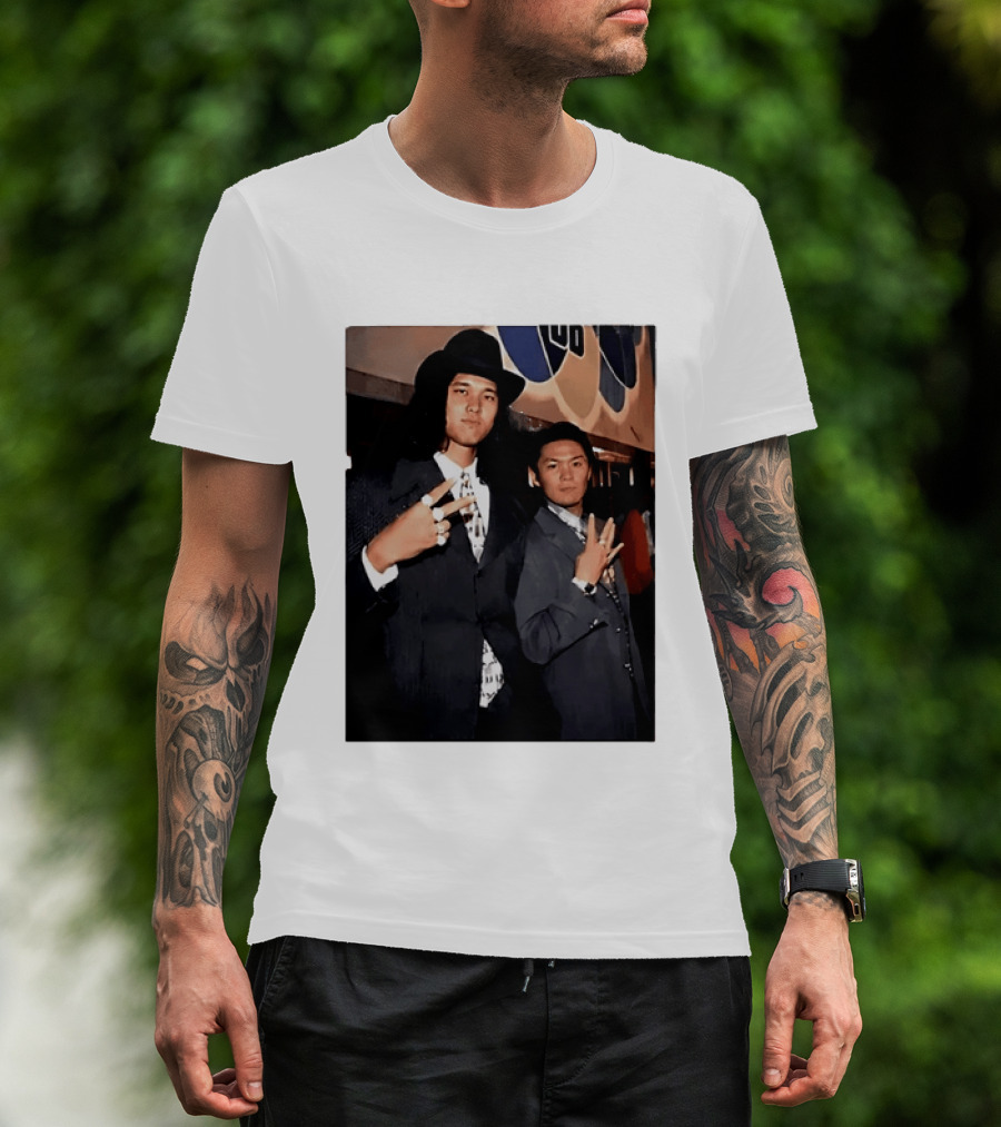 Shohei Ohtani And Ippei Mizuhara Cubbies Style Polaroid T-Shirt