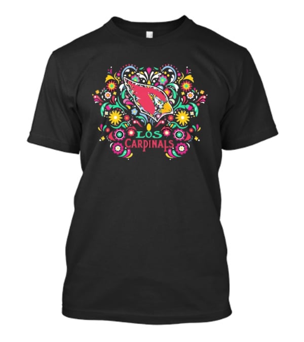 Arizona Cardinals 2026 Dia De Los Muertos Floral Los Cardinals T-Shirt