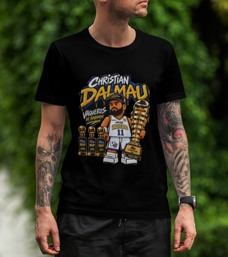 Christian Dalmau Vaqueros De Bayamon Jeep MVP Finals Champion Lego T-Shirt