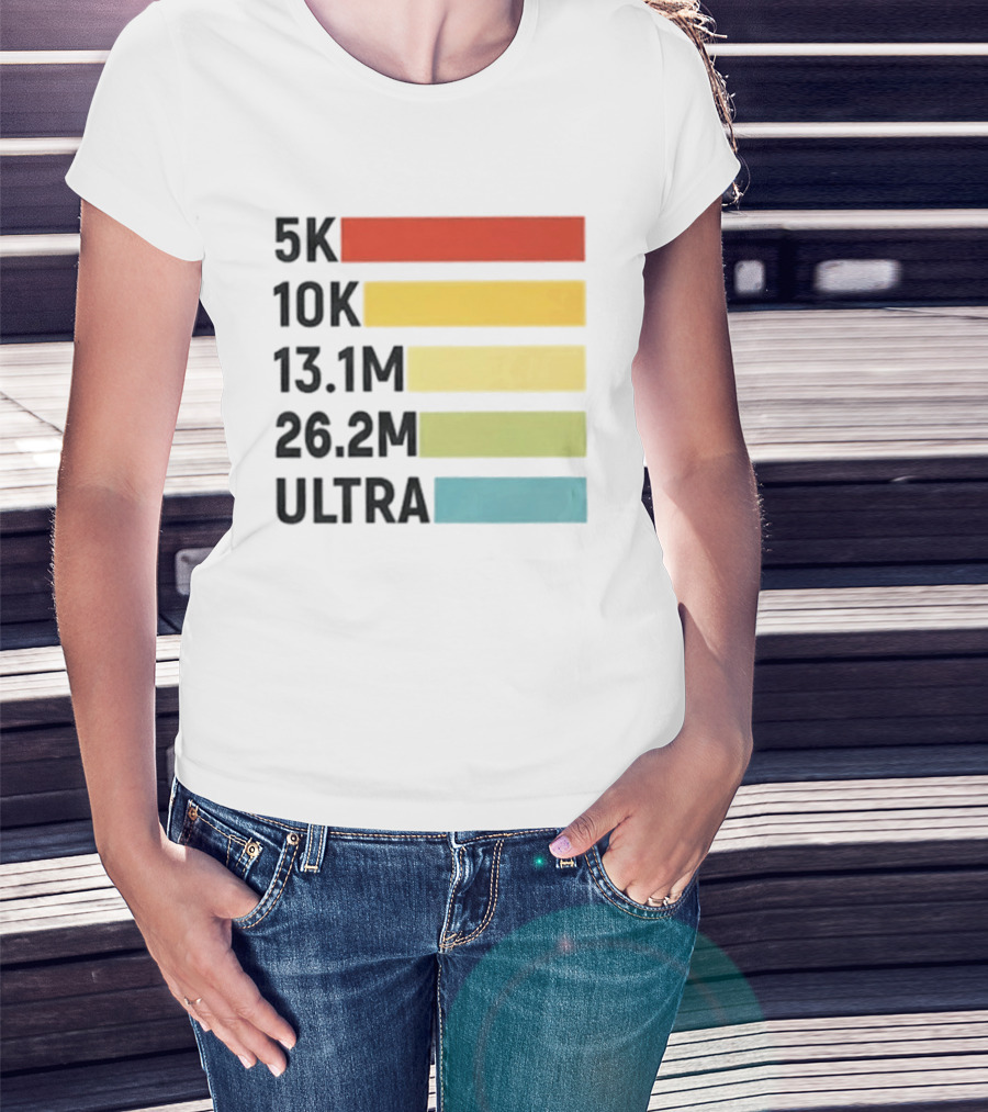 5K 10K 13.1M 26.2M Ultra Running Distance Chart T-Shirt