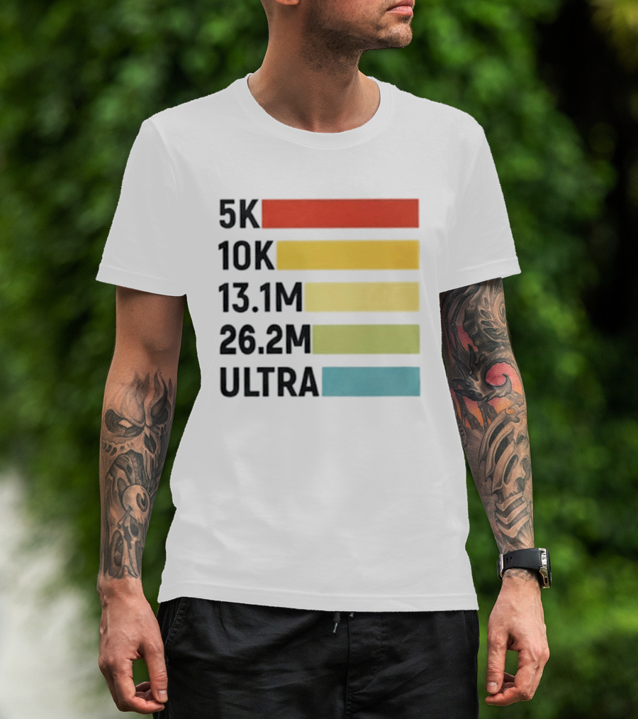 5K 10K 13.1M 26.2M Ultra Running Distance Chart T-Shirt