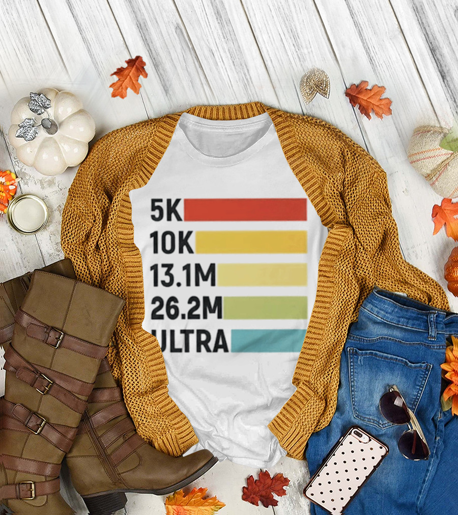 5K 10K 13.1M 26.2M Ultra Running Distance Chart T-Shirt