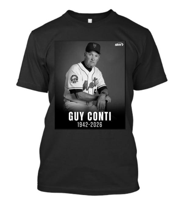 Guy Conti 1942 2026 Mets Coach SNY Memoriam T-Shirt