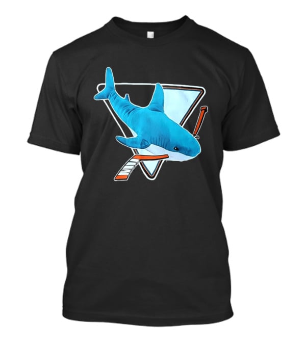 San Jose Sharks Hockey Stick Triangle Plush Toy T-Shirt