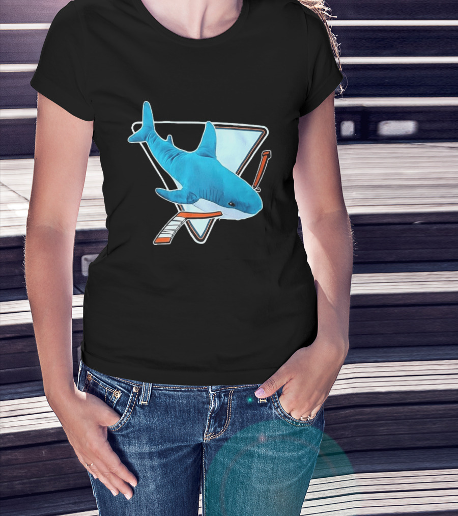 San Jose Sharks Hockey Stick Triangle Plush Toy T-Shirt
