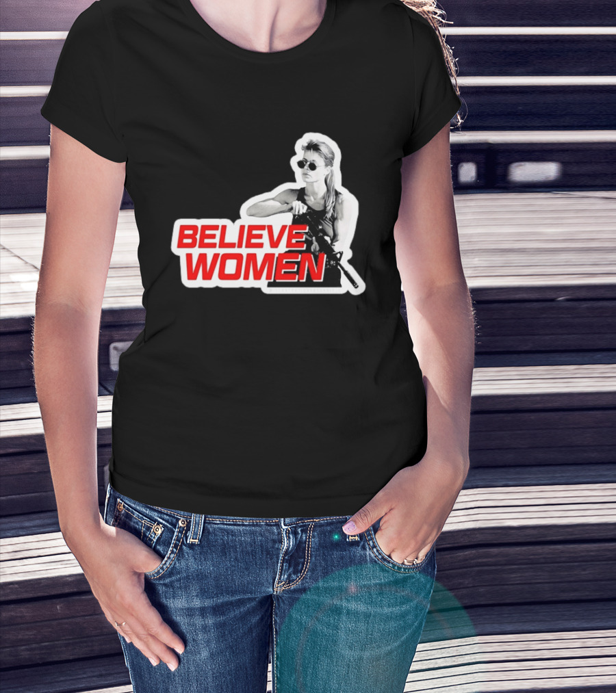 Believe Women Sarah Connor Terminator Halftone T-Shirt
