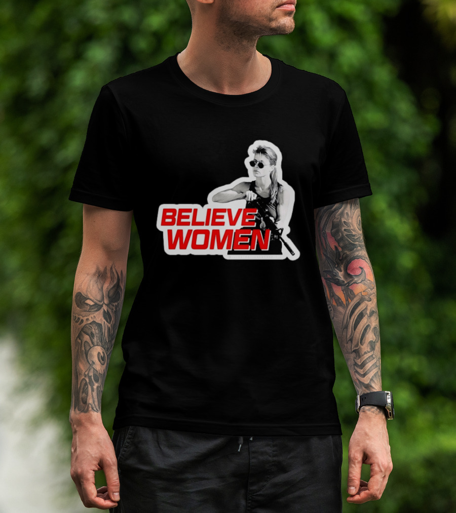 Believe Women Sarah Connor Terminator Halftone T-Shirt