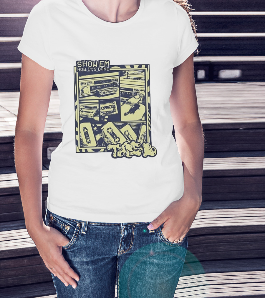 Cassette Tape Show Em How It's Done Vintage Style Retro Vibes T-Shirt