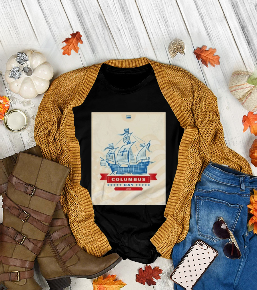 USDA Columbus Day 2026 Ship Celebration Stars And Stripes T-Shirt
