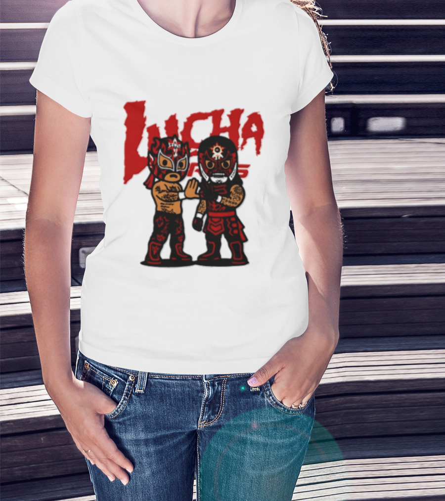 Penta El Zero Miedo Rey Fenix Lucha Bros Chibi Luchadores High Five T-Shirt