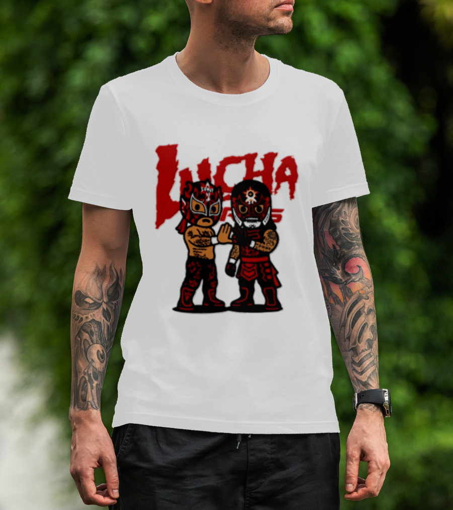 Penta El Zero Miedo Rey Fenix Lucha Bros Chibi Luchadores High Five T-Shirt