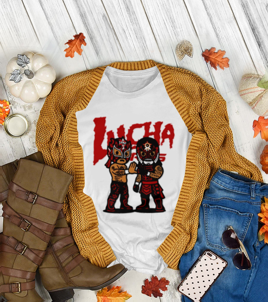 Penta El Zero Miedo Rey Fenix Lucha Bros Chibi Luchadores High Five T-Shirt