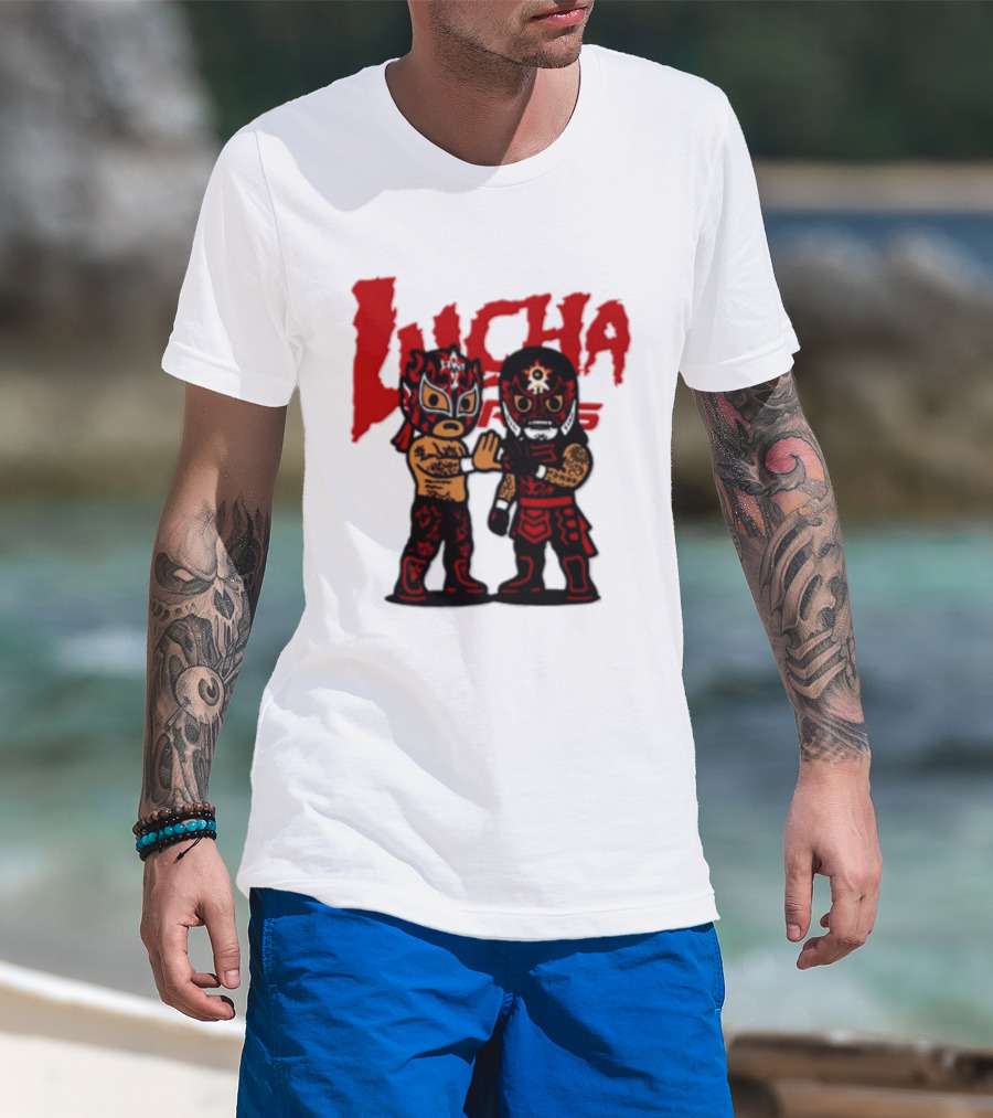 Penta El Zero Miedo Rey Fenix Lucha Bros Chibi Luchadores High Five T-Shirt
