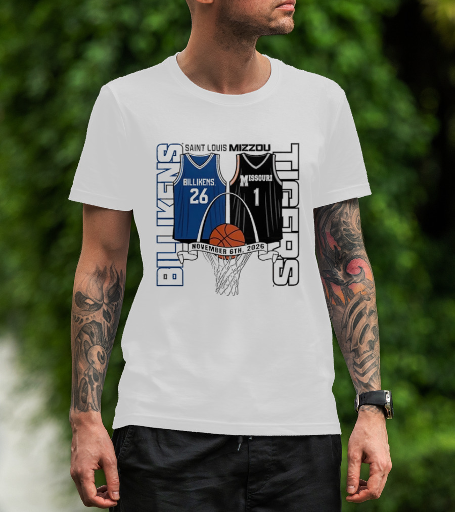 Saint Louis Billikens Vs Missouri Tigers Basketball November 6th 2026 T-Shirt