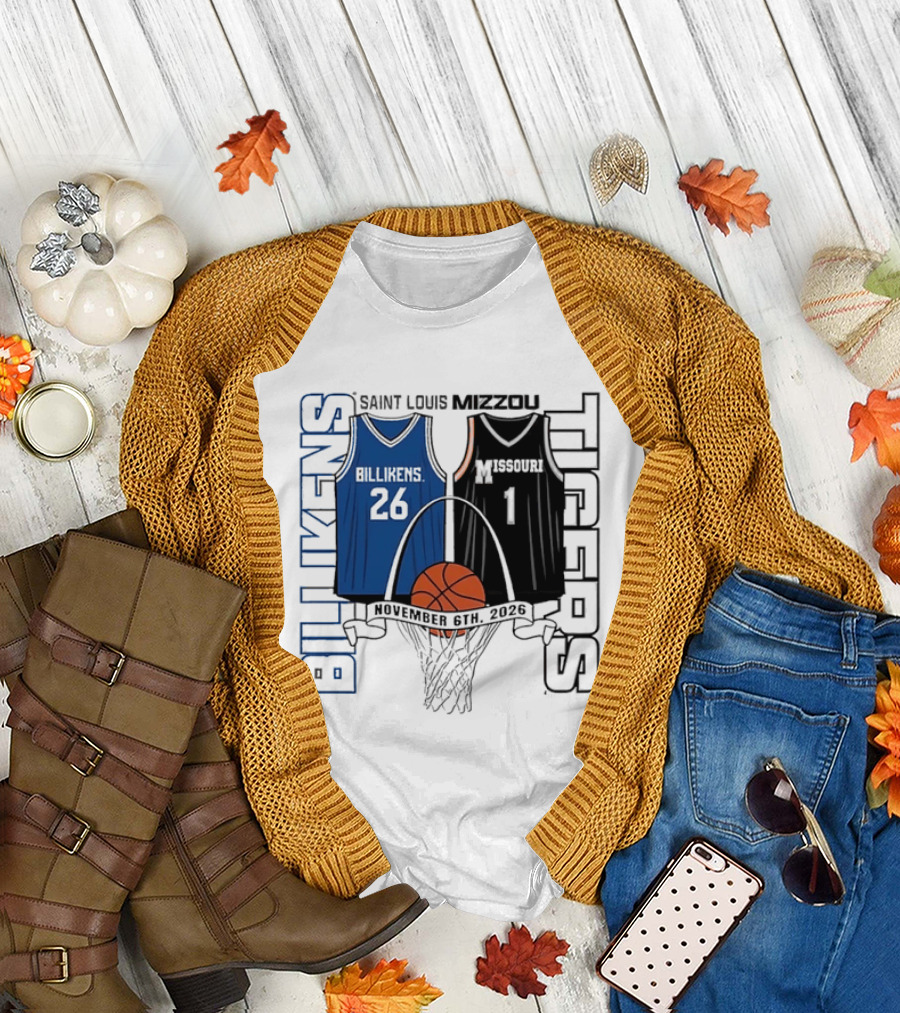 Saint Louis Billikens Vs Missouri Tigers Basketball November 6th 2026 T-Shirt