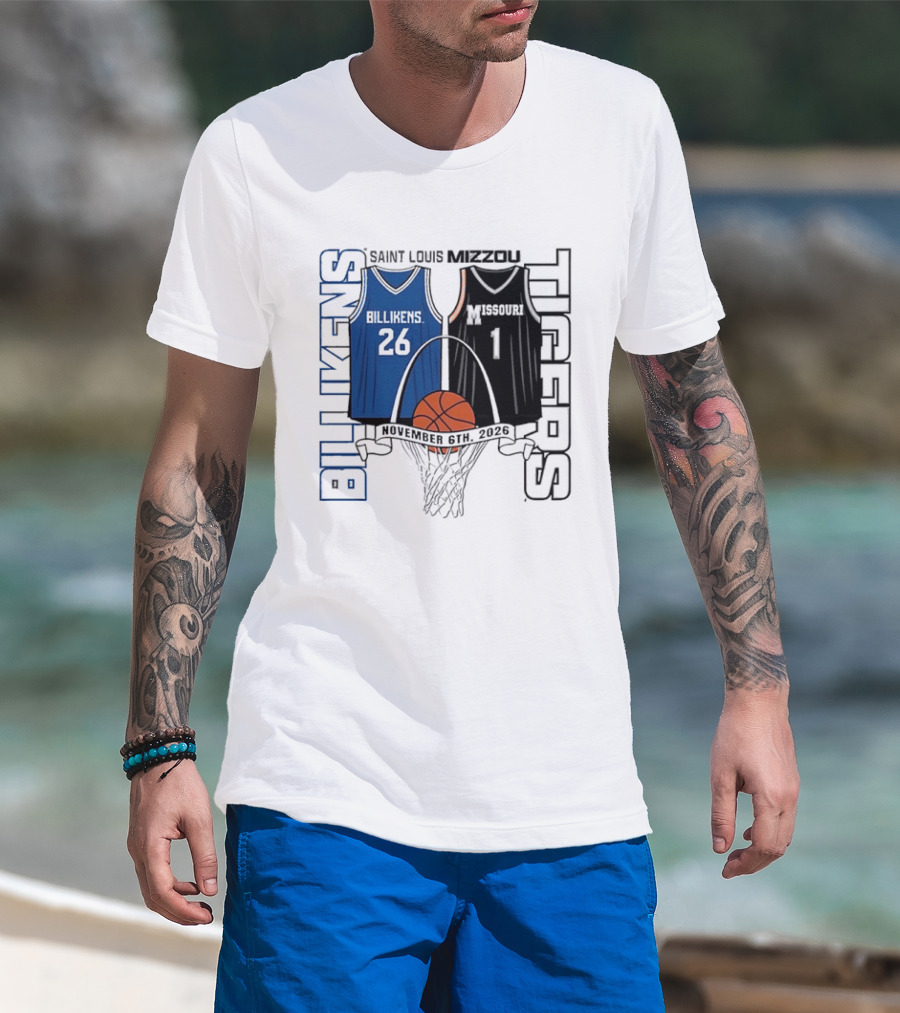 Saint Louis Billikens Vs Missouri Tigers Basketball November 6th 2026 T-Shirt