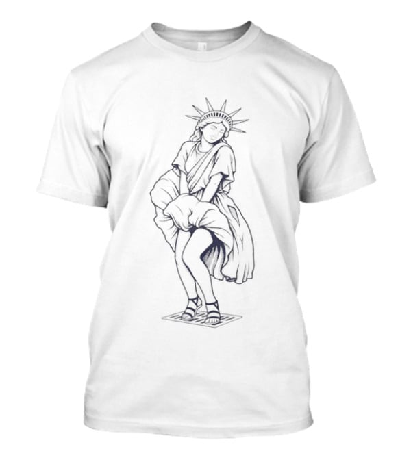 Statue Of Liberty New York Marilyn Monroe Pose T-Shirt